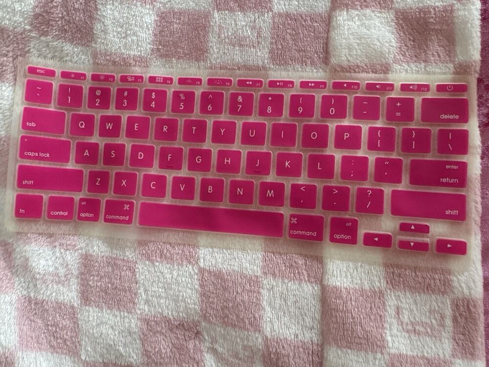 Pink Keyboard Skin Cover Silicone Macbook Air